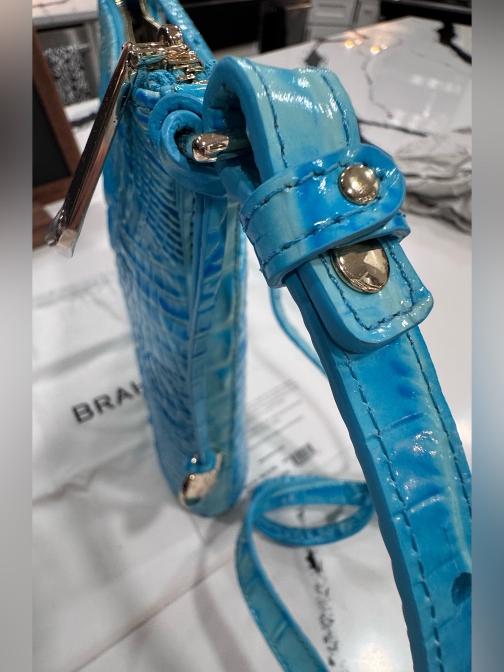 NWT ✅ Brahmin Katie Tropic Blue Crossbody Bag Gorgeous! - Picture 14 of 15